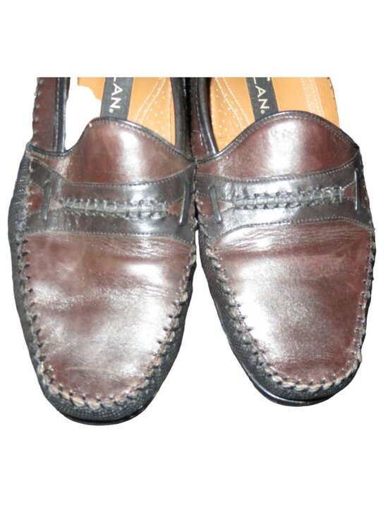 Mezlan Brown & Black Color block Italian Leather Loafers size 9 M main image 6